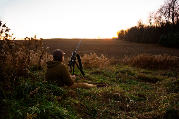 a person is hunting