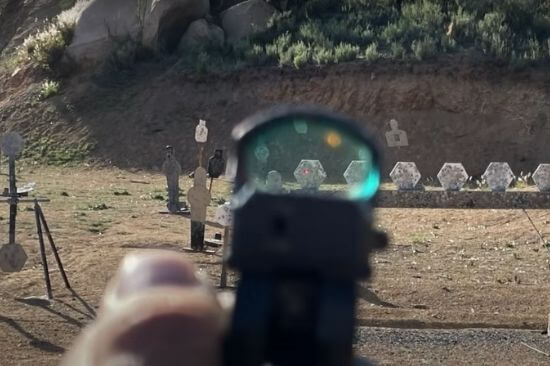 sight in a red dot scope